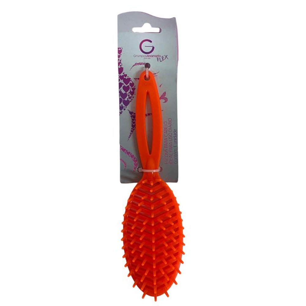Escova de Cabelo Flex Anamaria Oval Laranja 93 REF51
