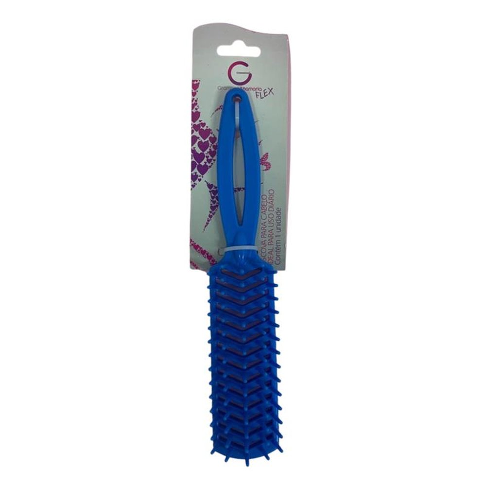 Escova de Cabelo Flex Anamaria Reta Azul 88 REF45