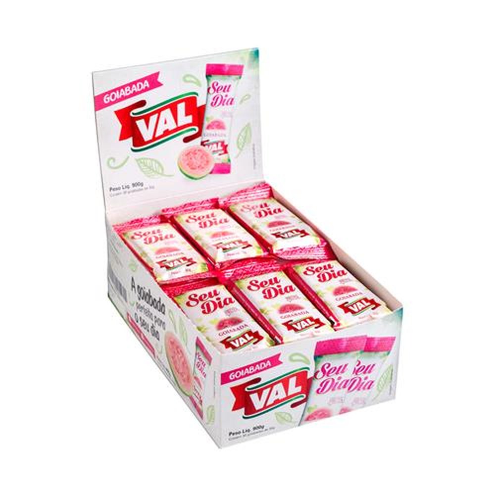 Goiabinha Val Display 30 unidades de 30g - Embalagem com 6 displays