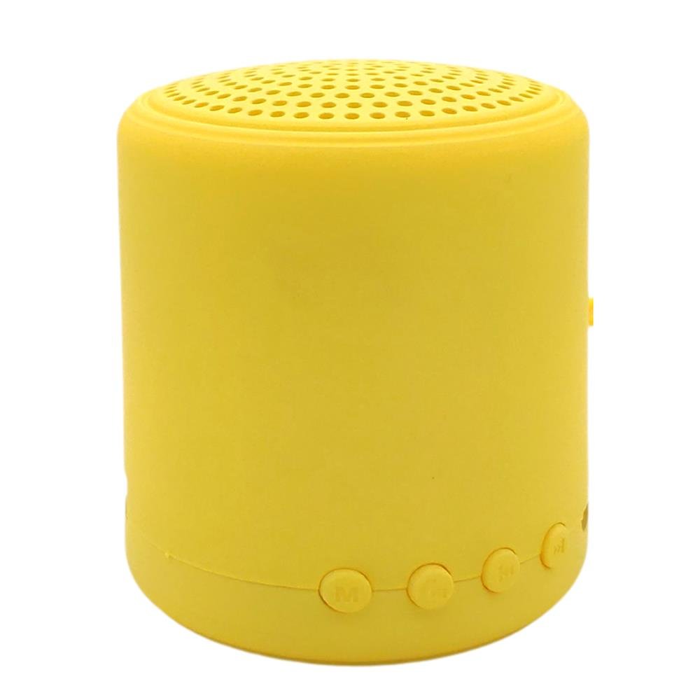 Mini Caixa De Som Bluetooth Portátil Recarregável Micro Sd Rádio Fm Auxiliar P2 Amarelo