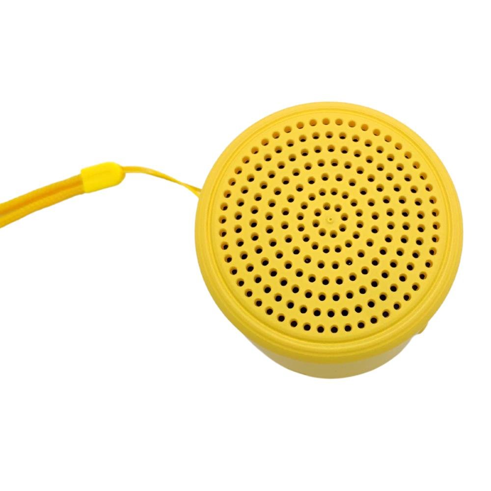 Mini Caixa De Som Bluetooth Portátil Recarregável Micro Sd Rádio Fm Auxiliar P2 Amarelo