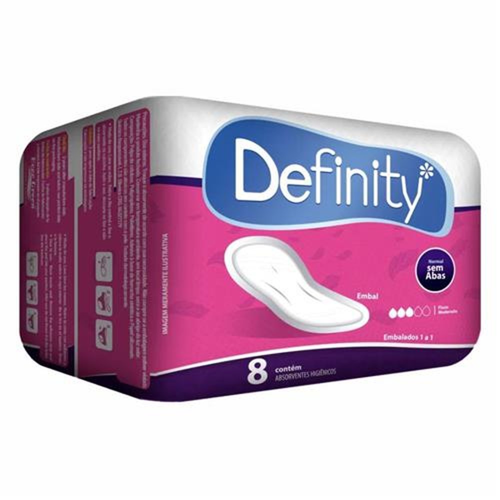 Definity Absorvente S/Abas C/8 Unidades-Cx/60
