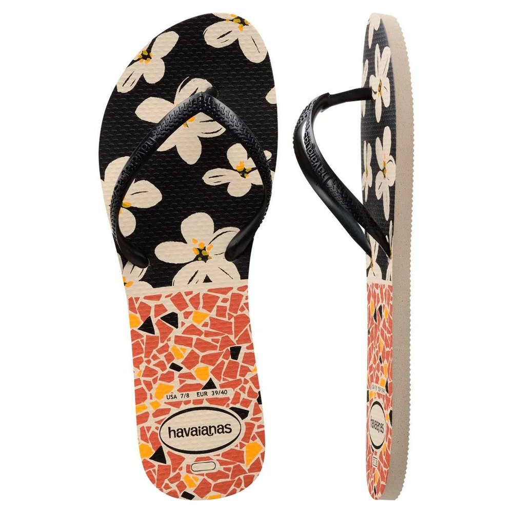 Havaianas Flat Mix Bege/Preto 35/6