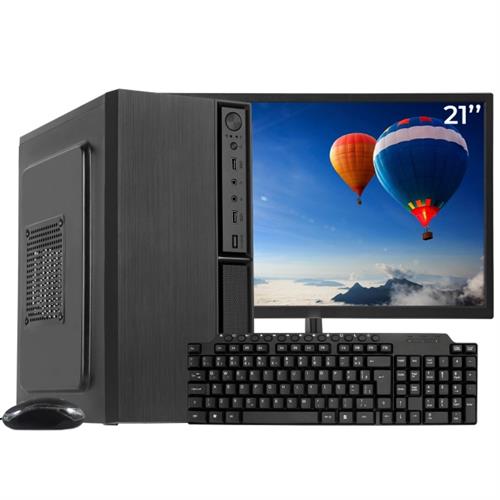 Computador Completo Ark Intel Core i5 650 8GB SSD 240GB Linux + Monitor 21 LED + KIT Multimidia