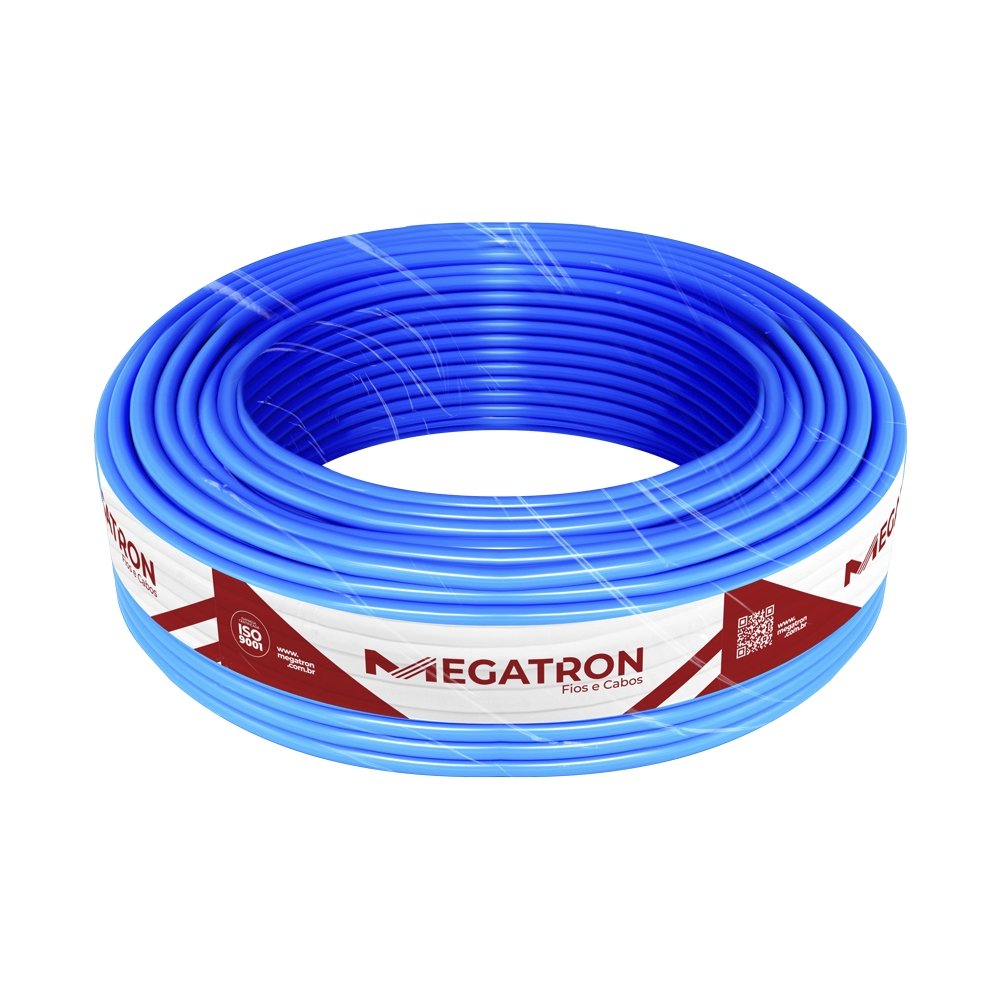 Cabo Flexível Megatron Hepr 0,6/1,0KV 16,00mmX100M Rolo Azul