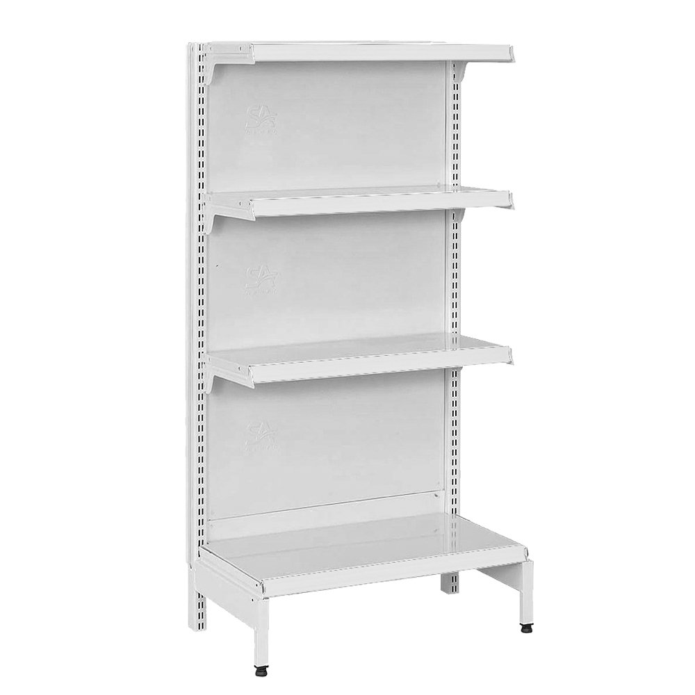 Gôndola SA Fácil Farma Ponta 1,40 x 30 x 25cm Branco