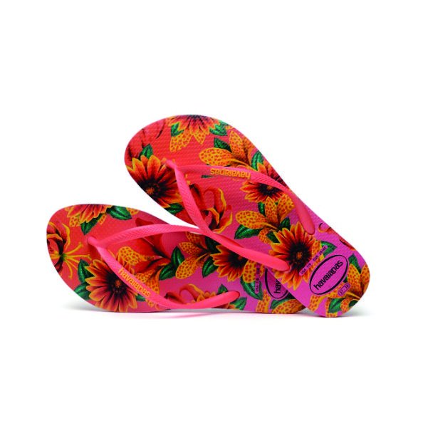 Havaianas slim floral 2025 rosa