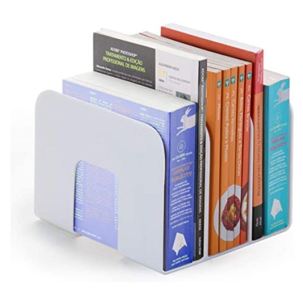Organizador de Livros Standard Branco Waleu Com 03 Divisórias