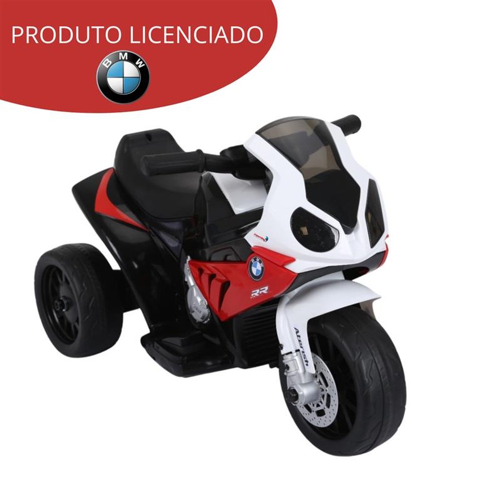 Mini Moto Elétrica 6V BMW S1000 RR Licenciado Vermelho