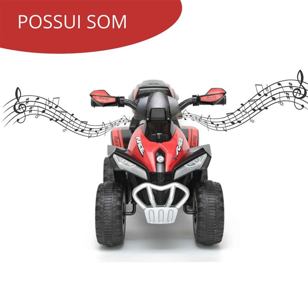 Mini Quadriciclo Elétrico Infantil Vermelho