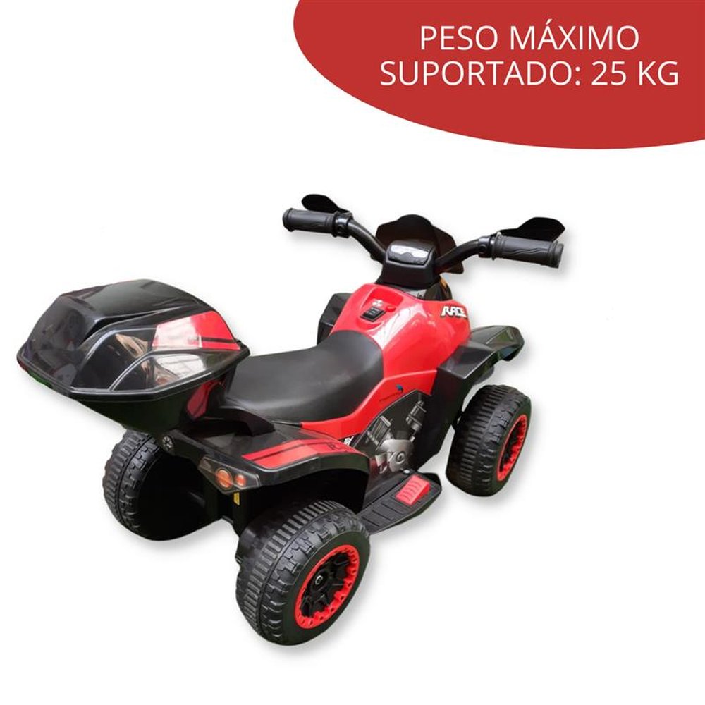 Mini Quadriciclo Elétrico Infantil Vermelho