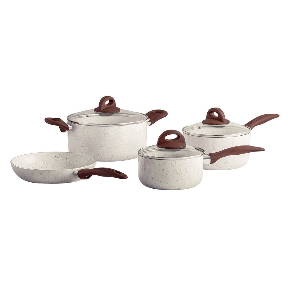 Jogo de Panela Brinox Ceramic Life Smart Plus Vanilla 4 Peças
