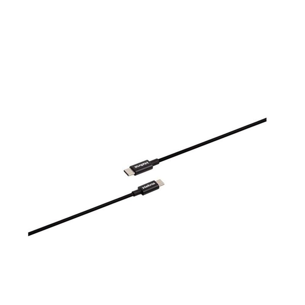 Cabo USB-C USB-C 1,5m Nylon Preto Intelbras EUCC 15NP