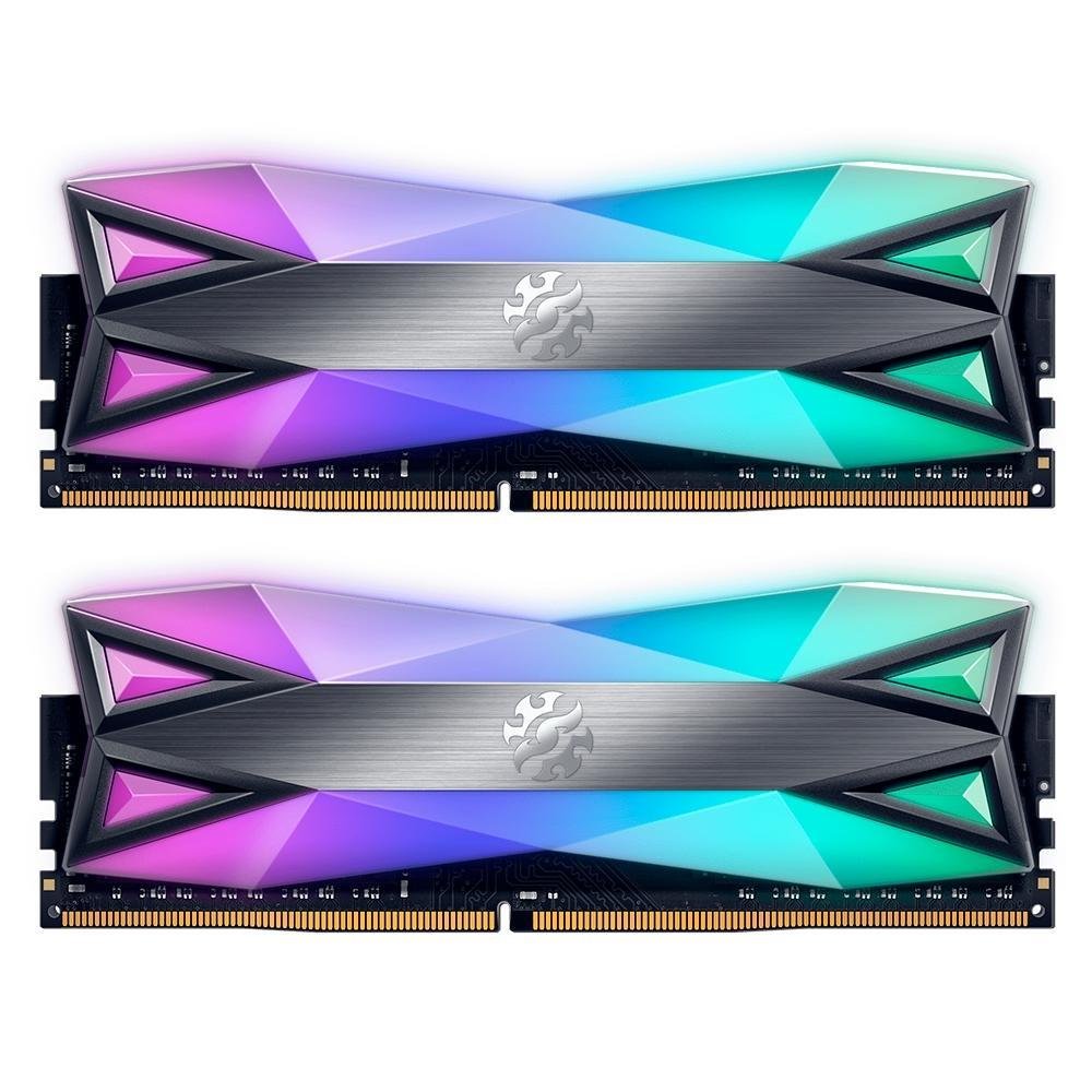 Memória Ddr4 Xpg Spectrix D60g Rgb, 32Gb (2X 16Gb), 3200Mhz, Cinza