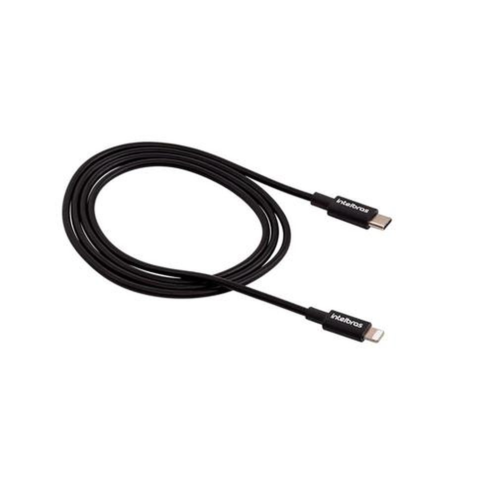 Cabo USB-C Lightning 1,2m PVC Preto Intelbras EUCL 12PP