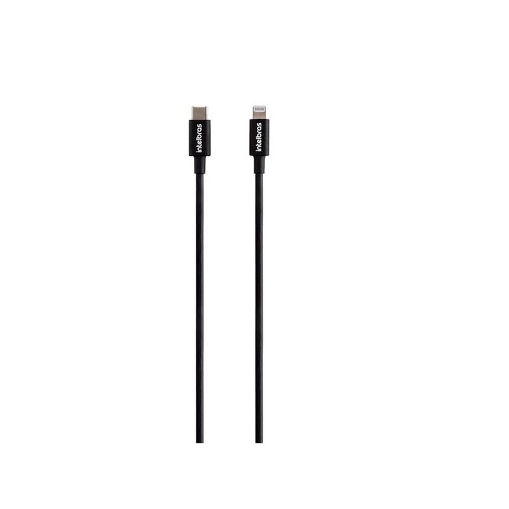 Cabo USB-C Lightning 1,2m PVC Preto Intelbras EUCL 12PP