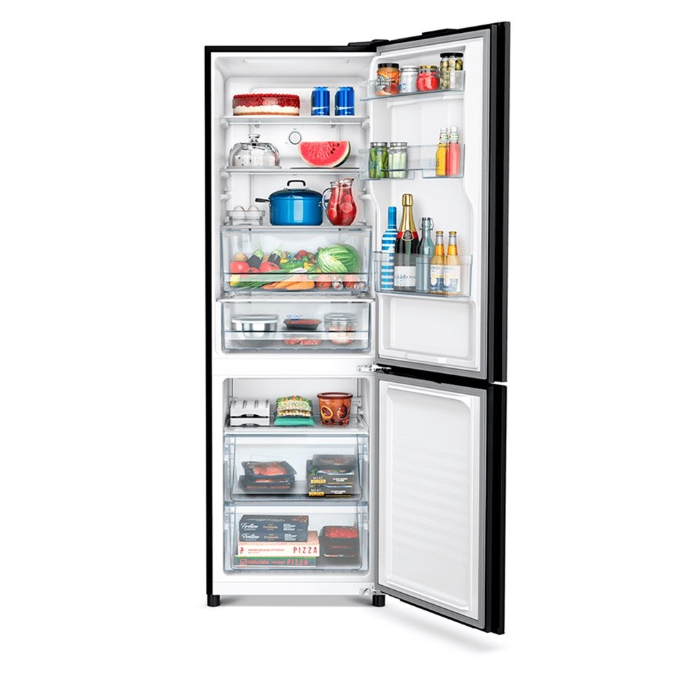 Geladeira/Refrigerador Panasonic 397 Litros A+++ NR-BB41GV1B | 2 Portas, Frost Free, Painel Easy Touch, Black Glass, 220V