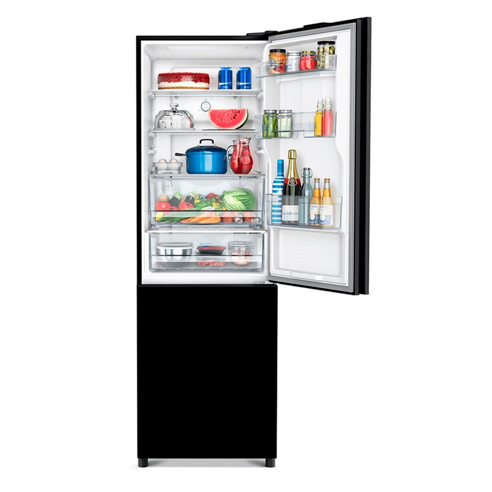 Geladeira/Refrigerador Panasonic 397 Litros A+++ NR-BB41GV1B | 2 Portas, Frost Free, Painel Easy Touch, Black Glass, 220V