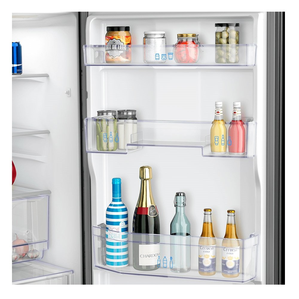 Geladeira/Refrigerador Panasonic 397 Litros A+++ NR-BB41GV1B | 2 Portas, Frost Free, Painel Easy Touch, Black Glass, 220V