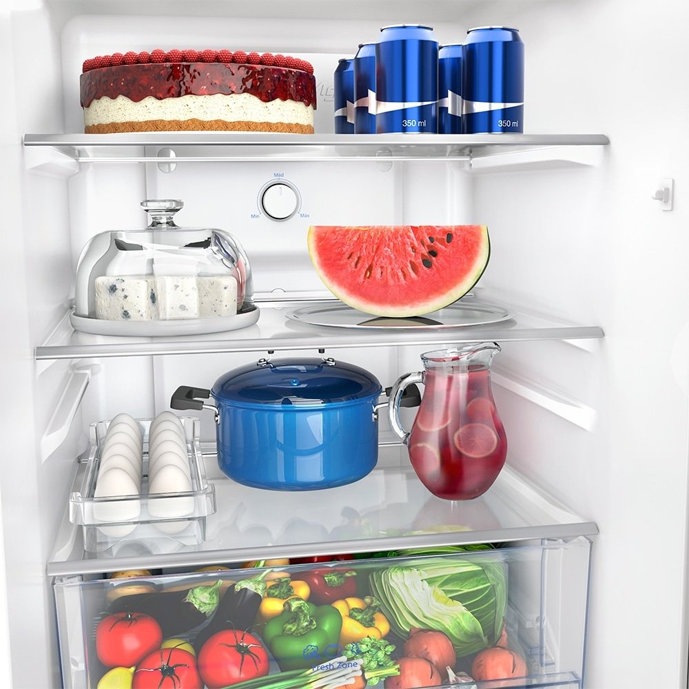 Geladeira/Refrigerador Panasonic 397 Litros A+++ NR-BB41GV1B | 2 Portas, Frost Free, Painel Easy Touch, Black Glass, 220V