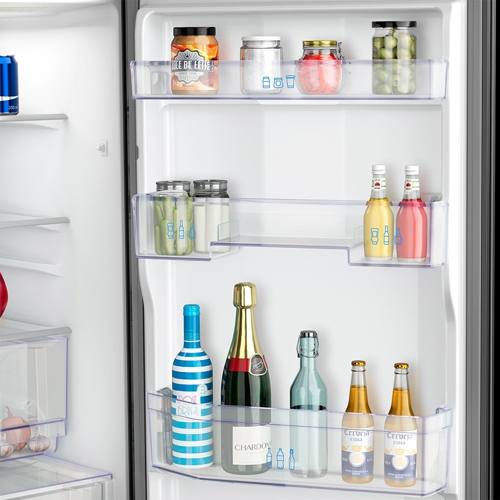 Geladeira/Refrigerador Panasonic 397 Litros A+++ NR-BB41GV1B | 2 Portas, Frost Free, Painel Easy Touch, Black Glass, 220V