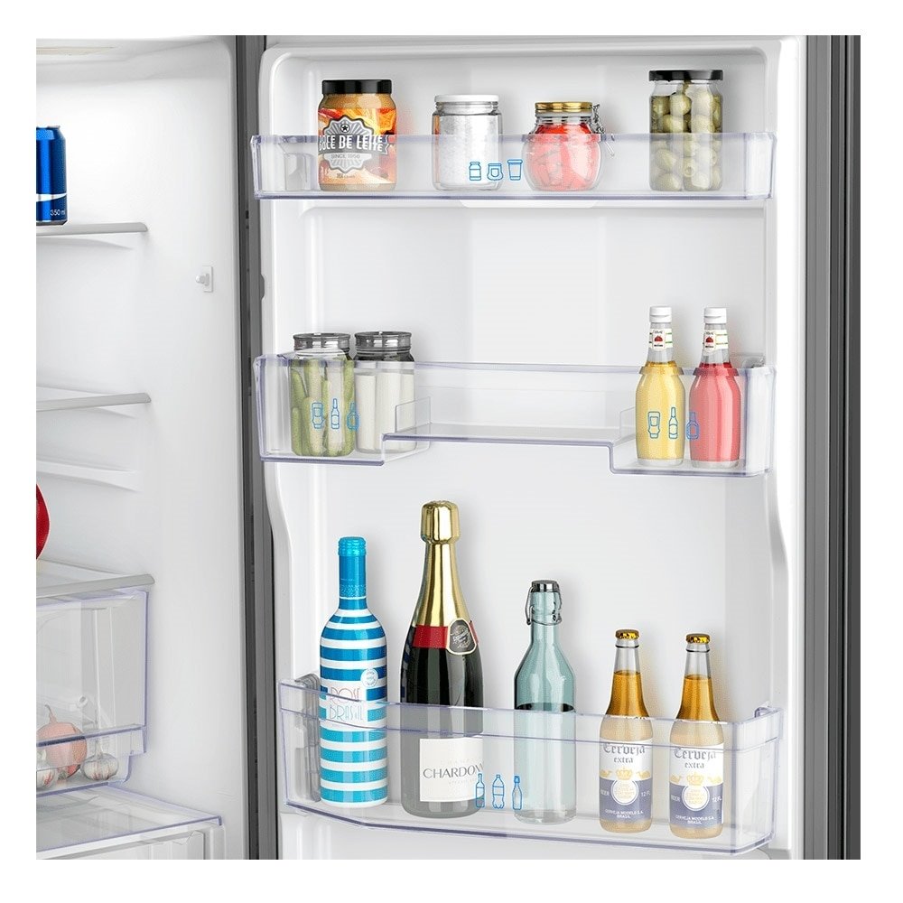 Geladeira/Refrigerador Panasonic 397 Litros A+++ NR-BB41PV1T - 2 Portas, Frost Free, Painel Eletrônico, Titânio, 220V