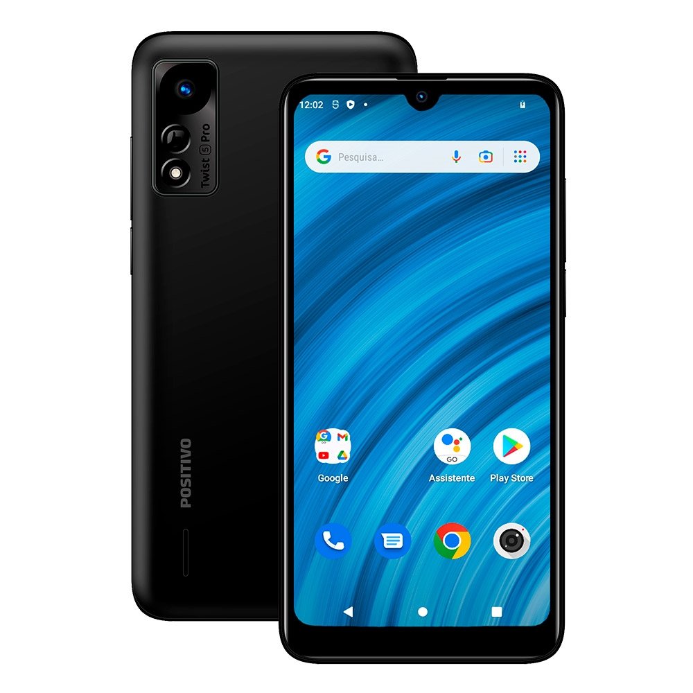 Smartphone Positivo Twist 5 Pro S640, Preto, Tela 6.26¿, 4G+Wi-Fi, Câm.Traseira 8MP, Câm.Frontal 8MP, 2GB RAM, 64GB