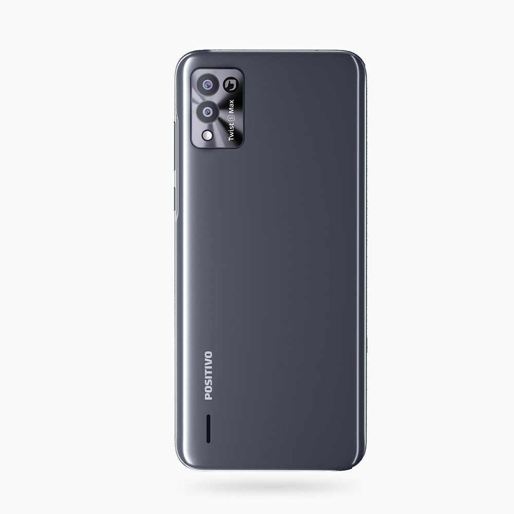 Smartphone Positivo Twist 5 Max, Chumbo, Tela 6.5¿| 4G+Wi-Fi, Câm.Traseira Dupla, Câm.Frontal 8MP e  2GB RAM, 128GB