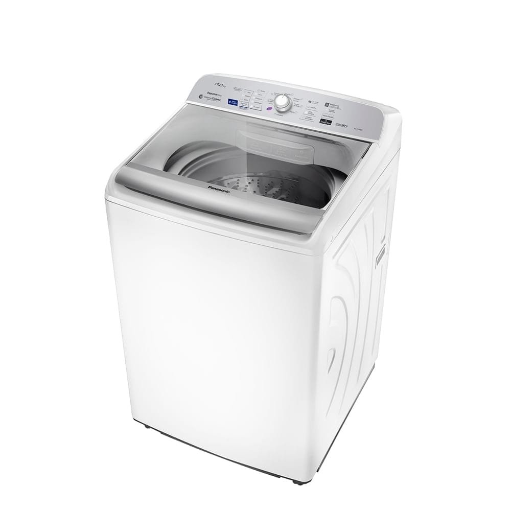 Máquina de Lavar Roupas 17Kg Panasonic NA-F170B7W Smartsense - Painel LED, Cesto Inox, Branco 110V