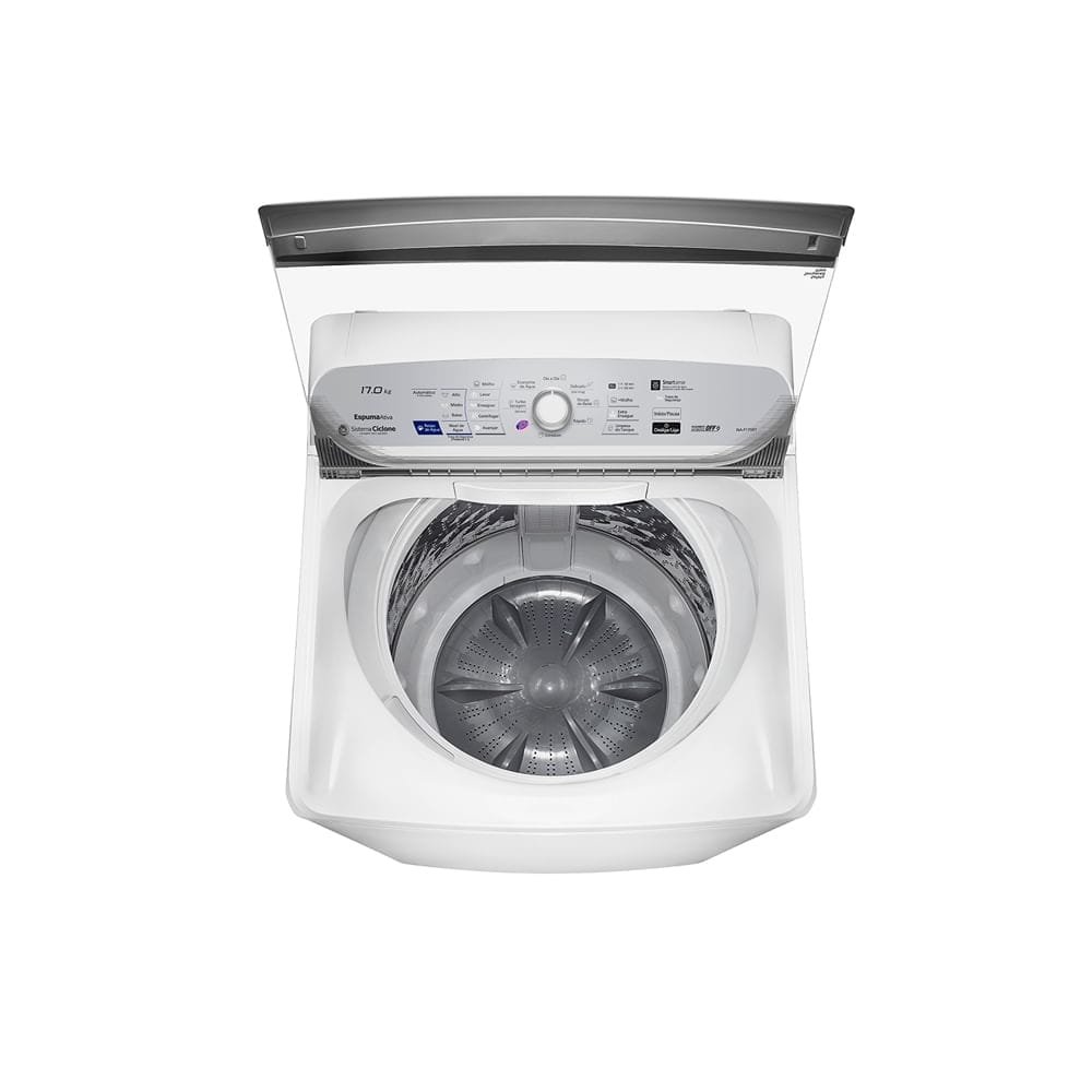 Máquina de Lavar Roupas 17Kg Panasonic NA-F170B7W Smartsense - Painel LED, Cesto Inox, Branco 110V