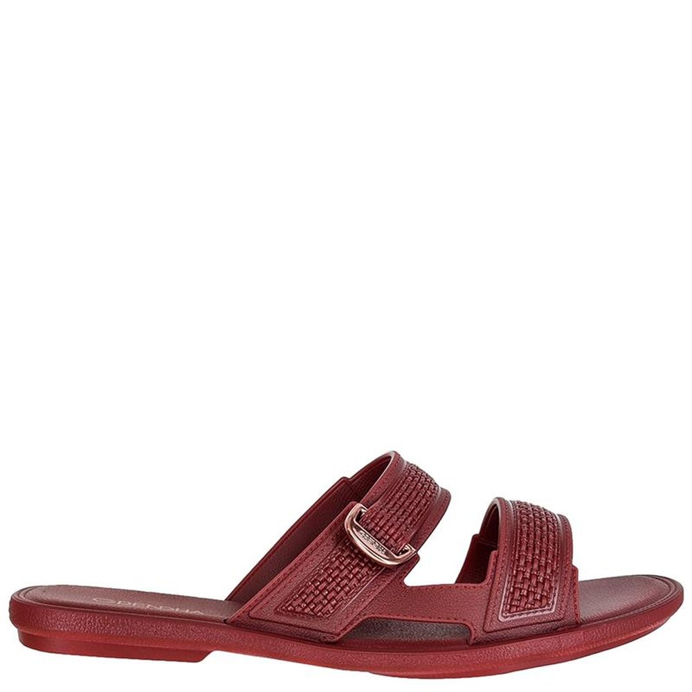 Sandalia Grendha Buriti Casual Slide Vinho - Grade com 12 pares