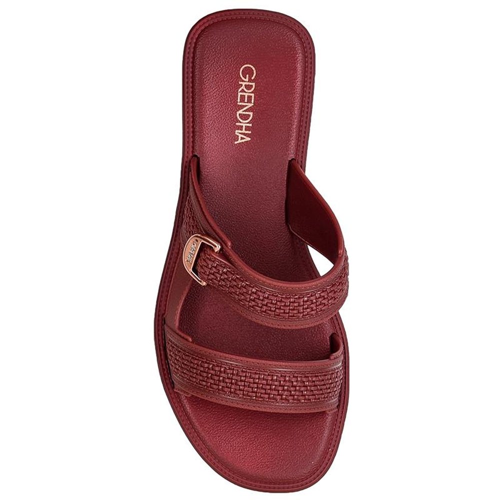 Sandalia Grendha Buriti Casual Slide Vinho - Grade com 12 pares