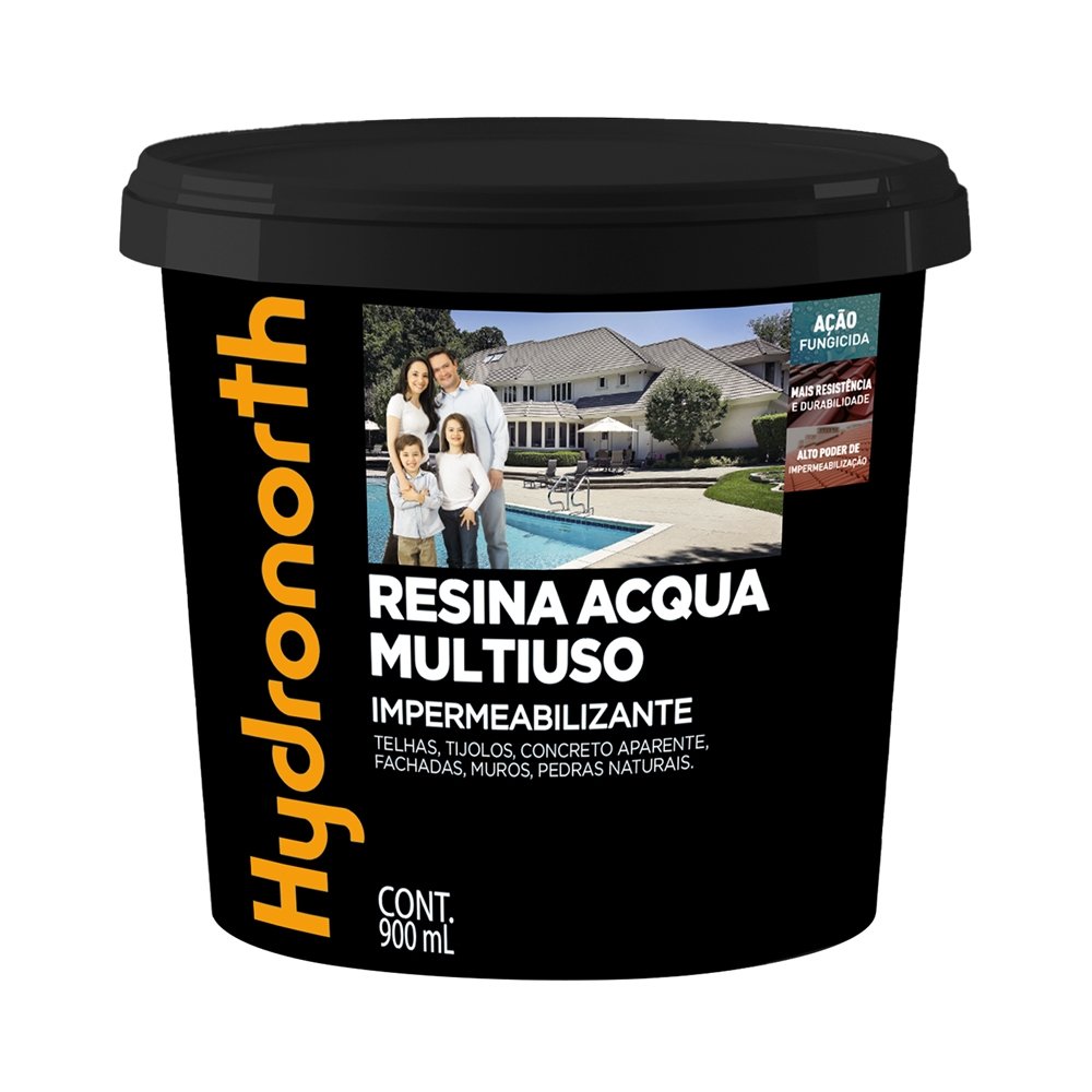 Resina Acqua Multiuso Hydronorth Acrílica Amarelo Demarcação Pote 0,9 Litros