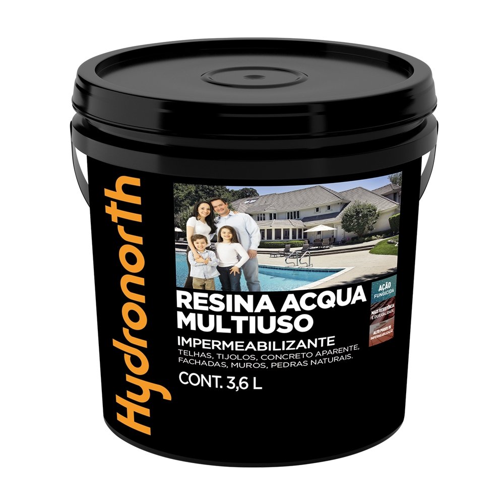Resina Acqua Multiuso Hydronorth Acrílica Branco Galão 3,6 Litros