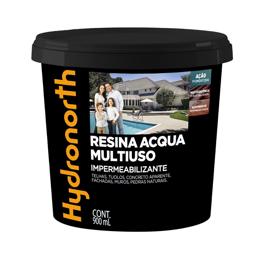 Resina Acqua Multiuso Hydronorth Acrílica Caramelo Pote 0,9 Litros