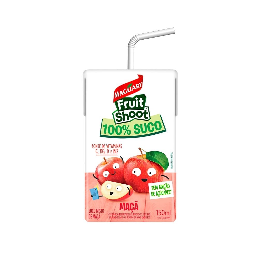 Suco Maguary Fruit Shoot Maçã 150 ml - Embalagem 27 Unidades