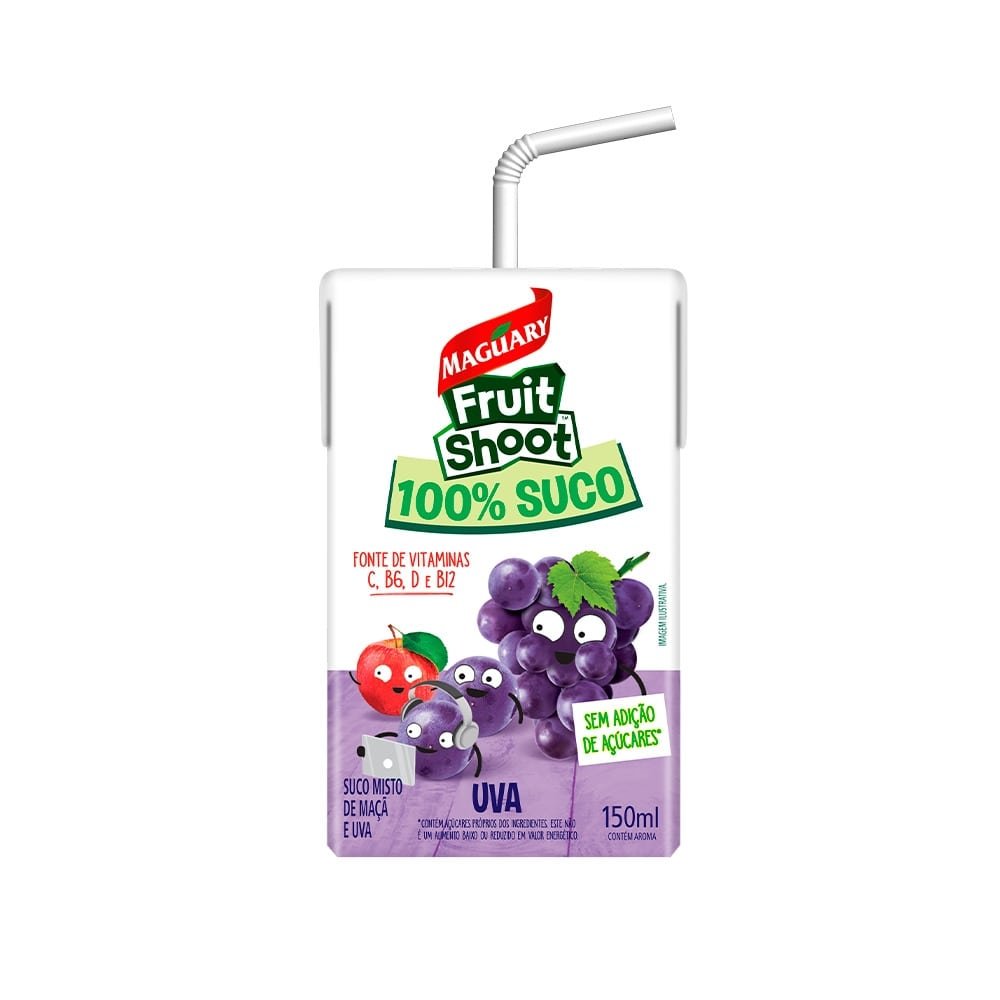 Suco Maguary Fruit Shoot Uva 150 ml - Embalagem 27 Unidades