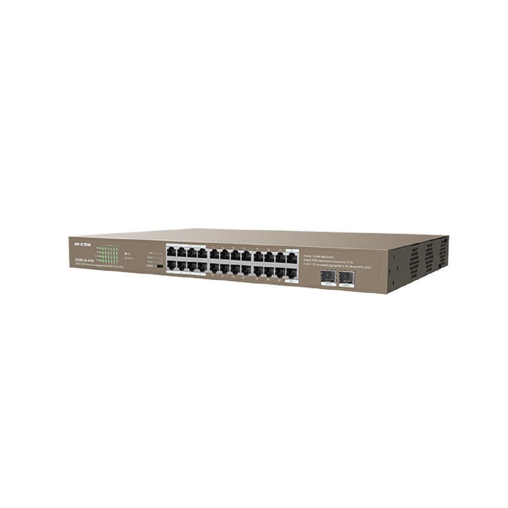 Switch Gerenciável 24 portas IP-Com. L2. 24 portas Gigabit POE e 2 portas SFP. G1126P-24-410W