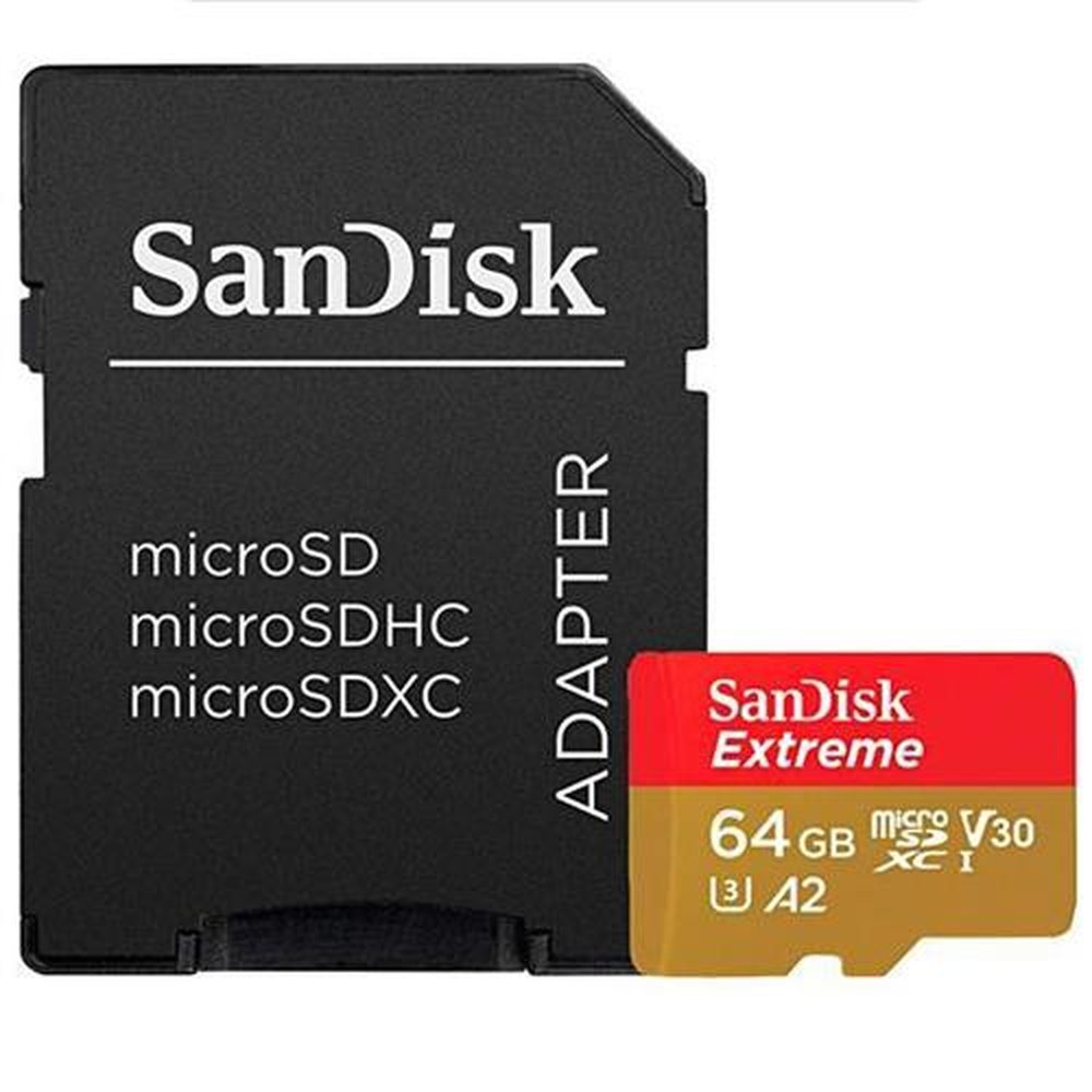 Cartão De Memória Sandisk Micro Sd 64Gb Com Adaptador