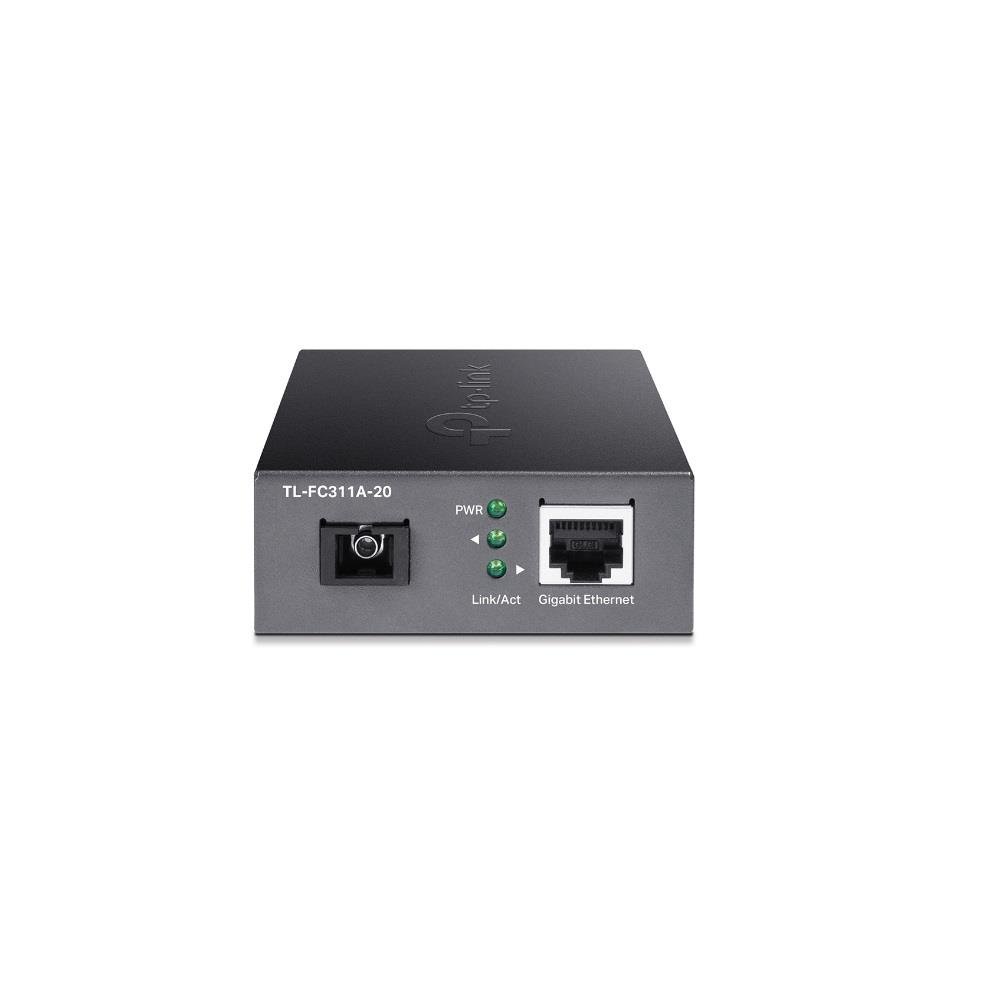 Conversor de Mídia TP-Link, WDM, Fibra óptica, Gigabit, Monomodo, até 20km, TL-FC311A-20