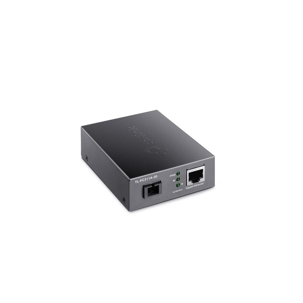 Conversor de Mídia TP-Link, WDM, Fibra óptica, Gigabit, Monomodo, até 20km, TL-FC311A-20