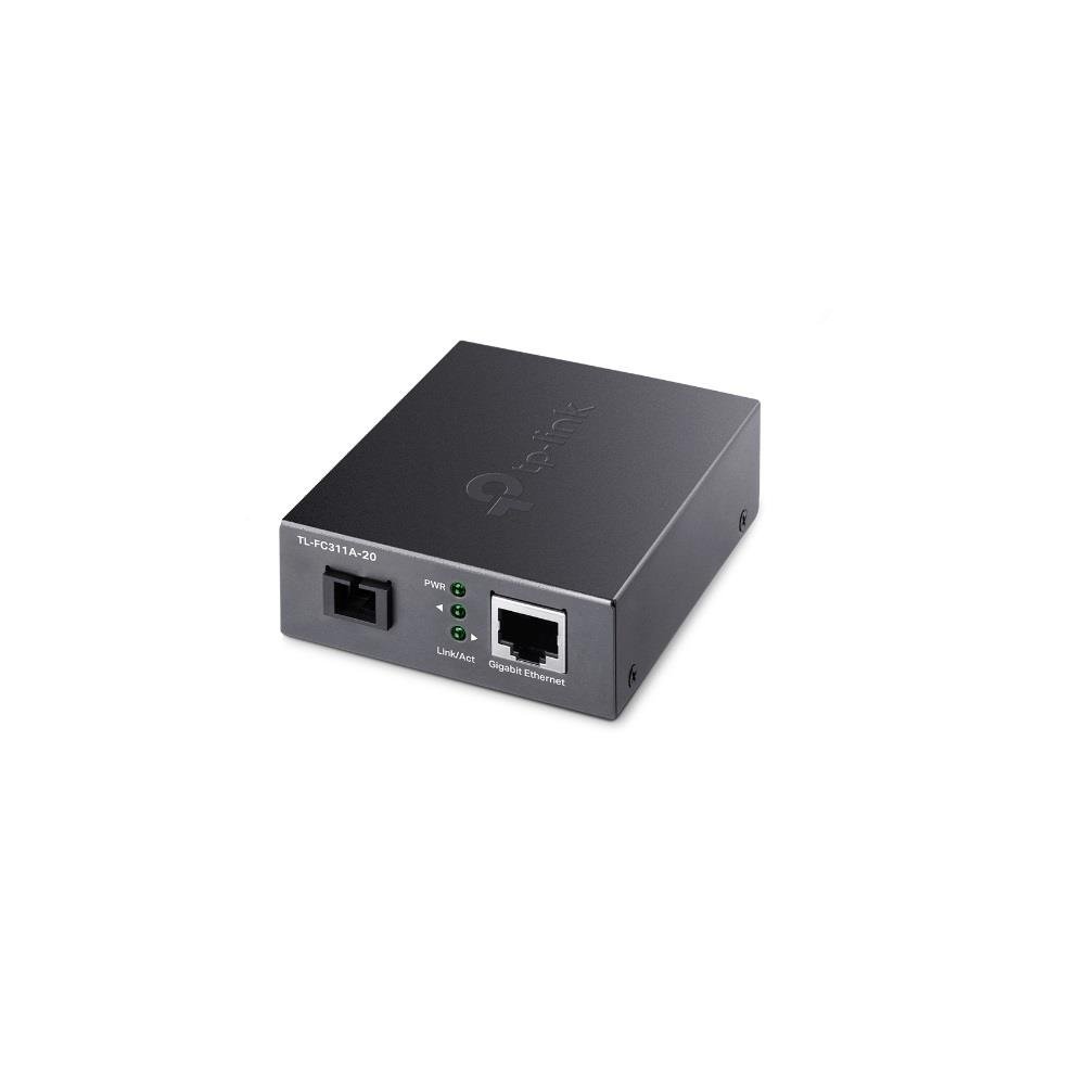 Conversor de Mídia TP-Link, WDM, Fibra óptica, Gigabit, Monomodo, até 20km, TL-FC311A-20