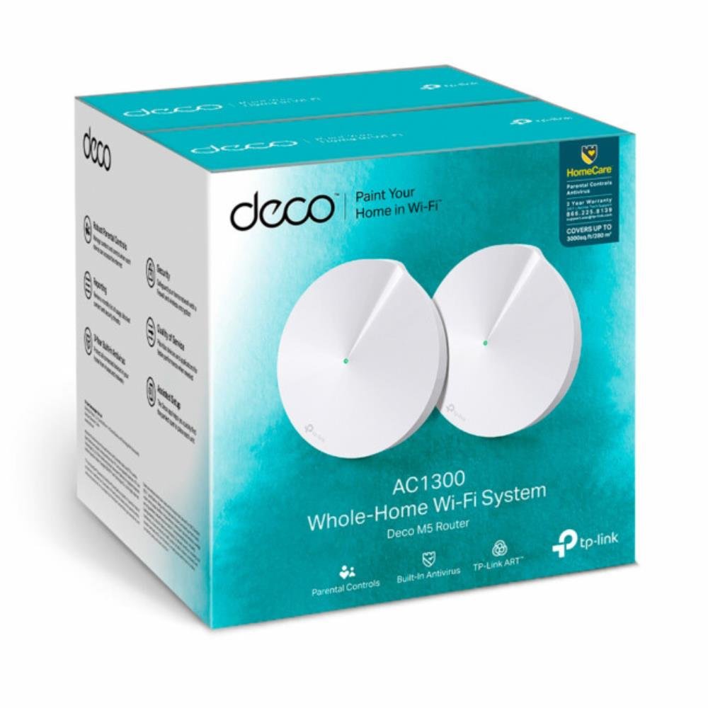 Roteador TP-Link Deco M5 (2-pack), AC1300, Wireless, Sistema Mesh