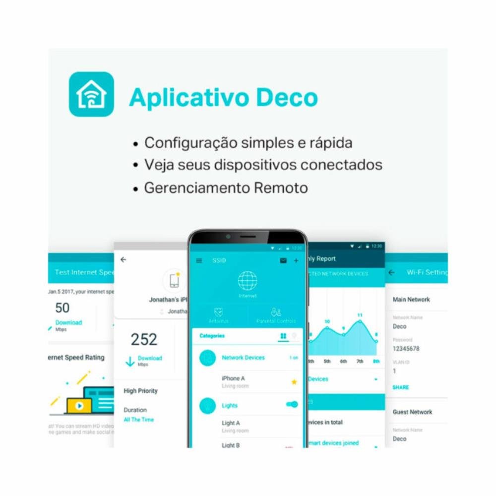 Roteador TP-Link Deco M5 (2-pack), AC1300, Wireless, Sistema Mesh