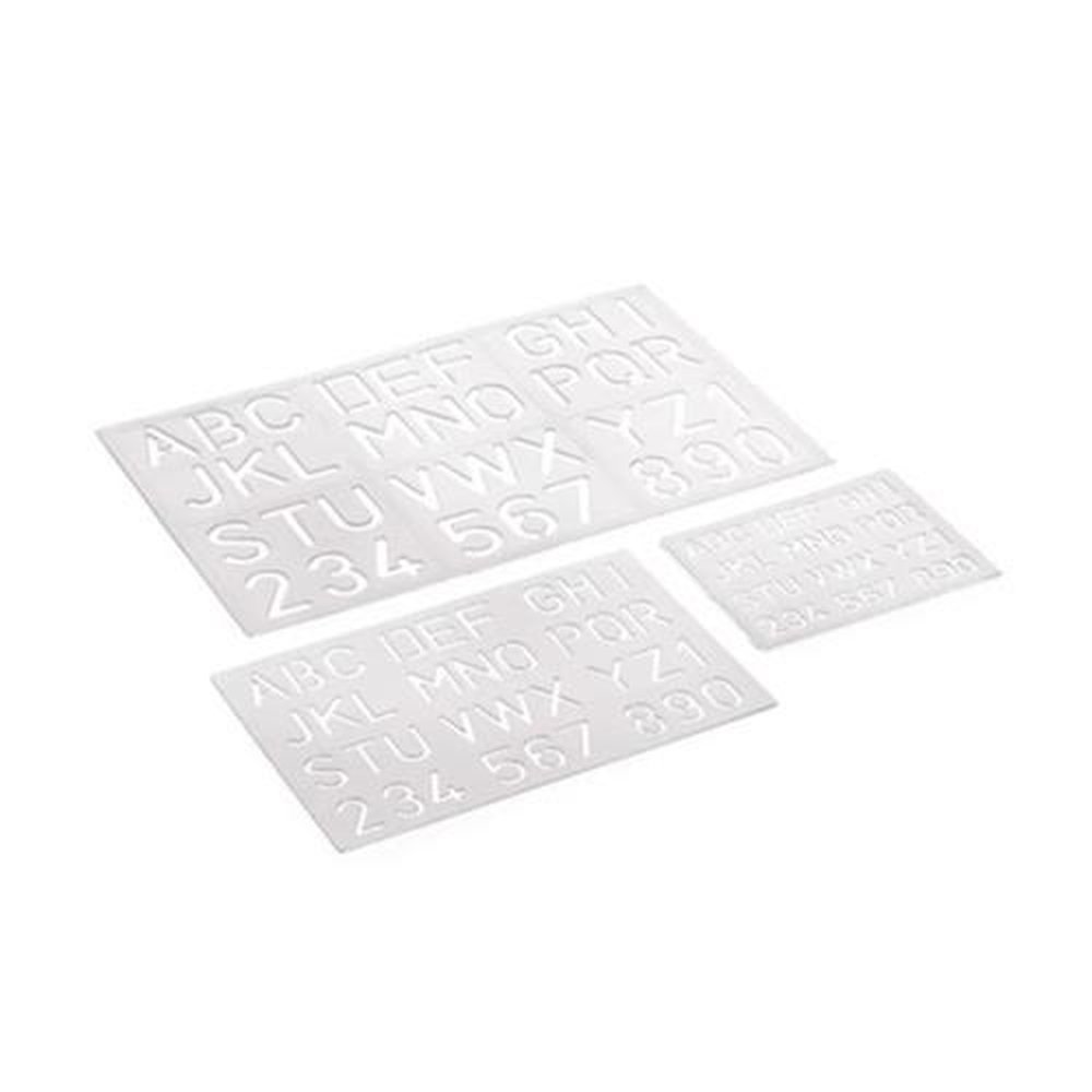 Kit Normografo 03 Peças Cristal Waleu Pacote Com 10 Unidades