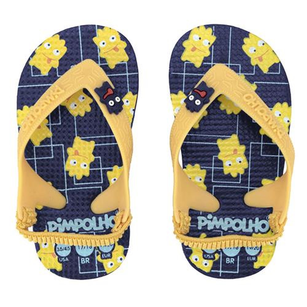 Kit Sandalia Praiana Baby 17-23 Marinho Monstrinhos Masculina Pimpolho Com 12 Pares - Numeração 17 A 23