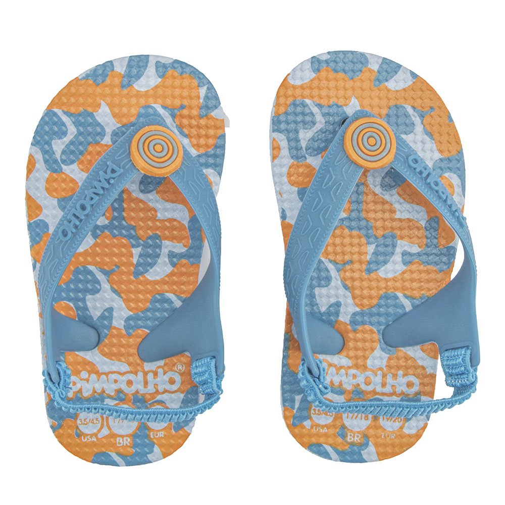 Kit Sandalia Praiana Baby 17-23 Azul Camuflado Masculina Pimpolho Com 12 Pares - Numeração 17 A 23