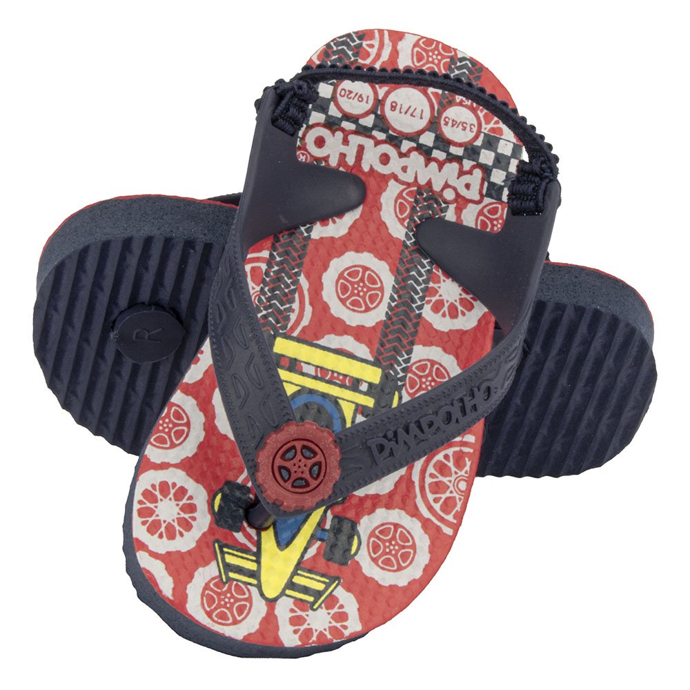 Kit Sandalia Praiana Baby 17-23 Vermelho Carro De Corrida Masculina Pimpolho Com 12 Pares - Numeração 17 A 23