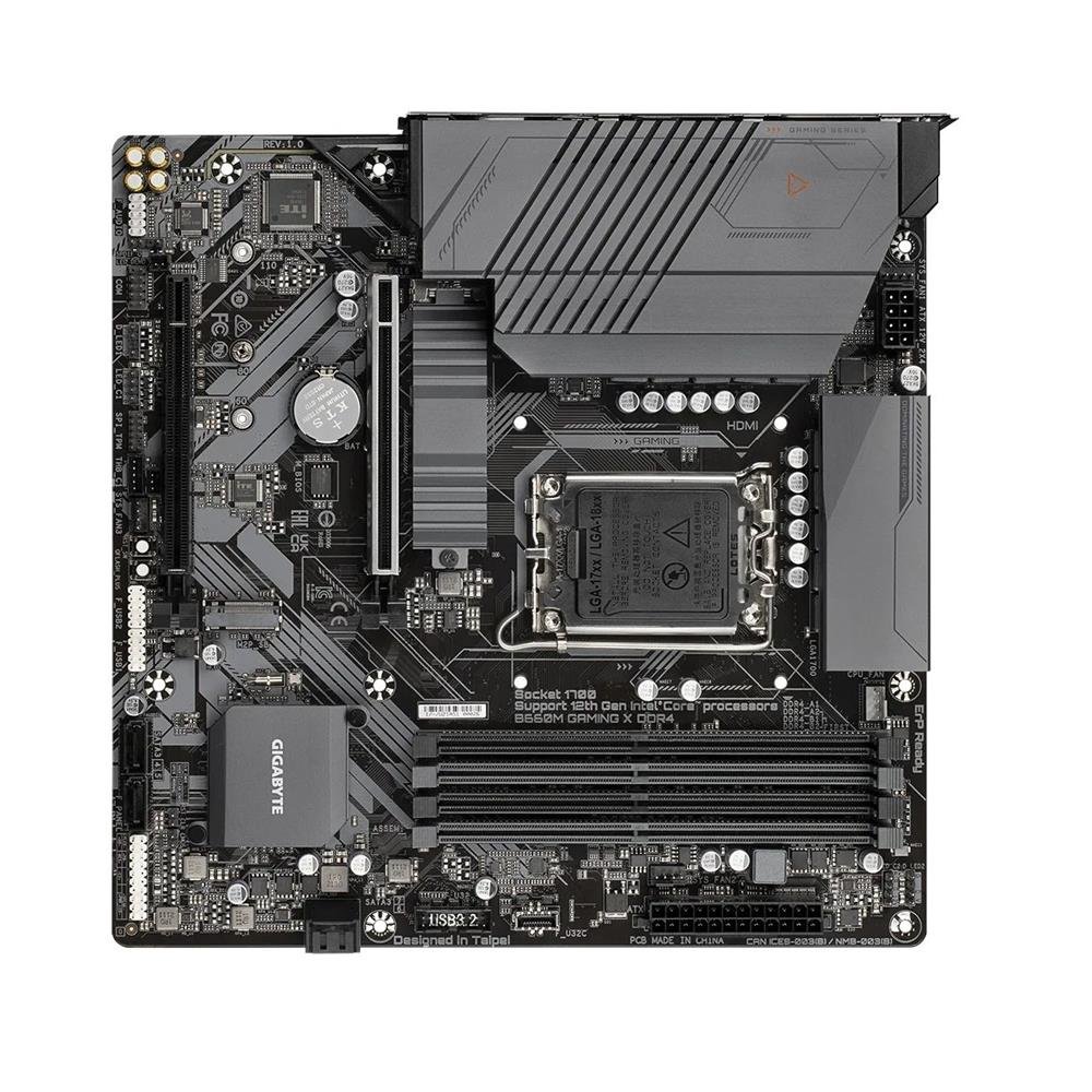 Placa Mãe Gigabyte B660M Gaming X DDR4 LGA 1700 mATX 2x M.2