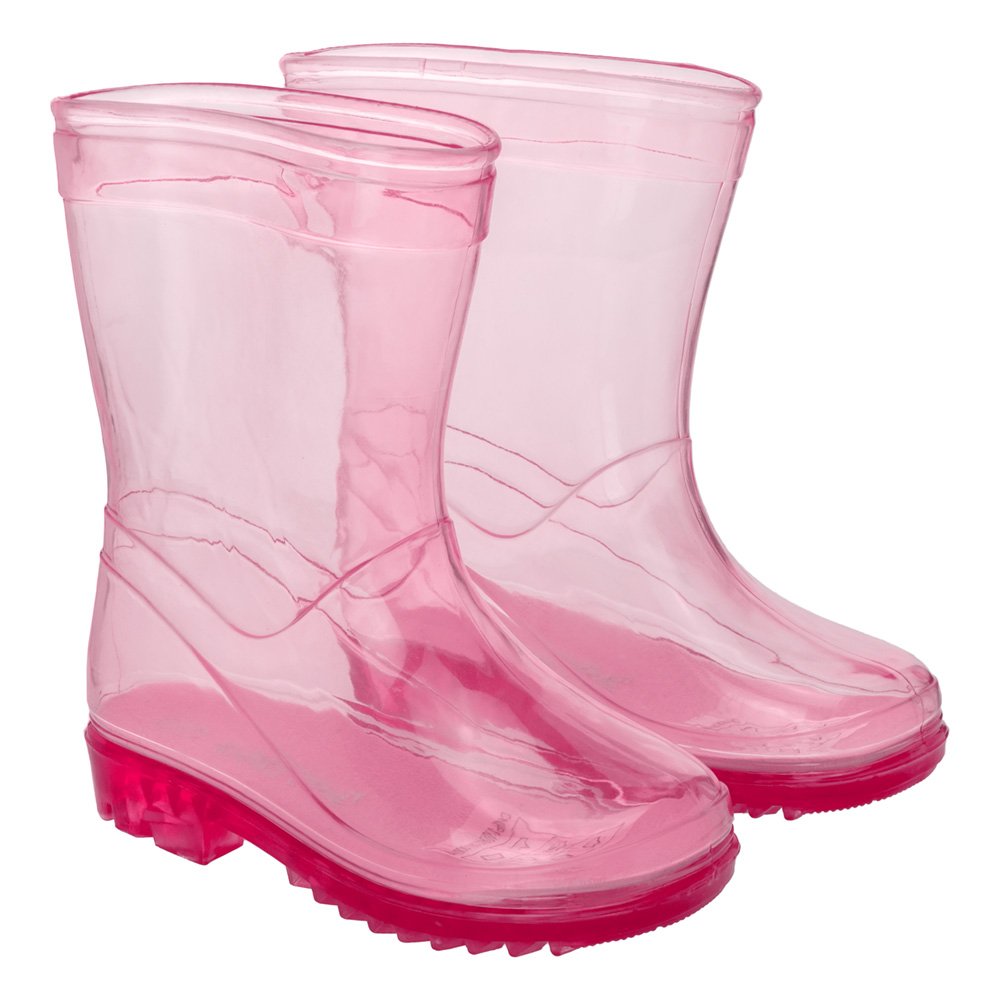 Kit Galocha Infantil Transparente Rosa Feminina Pimpolho 6 Pares - Numeração 22 A 33